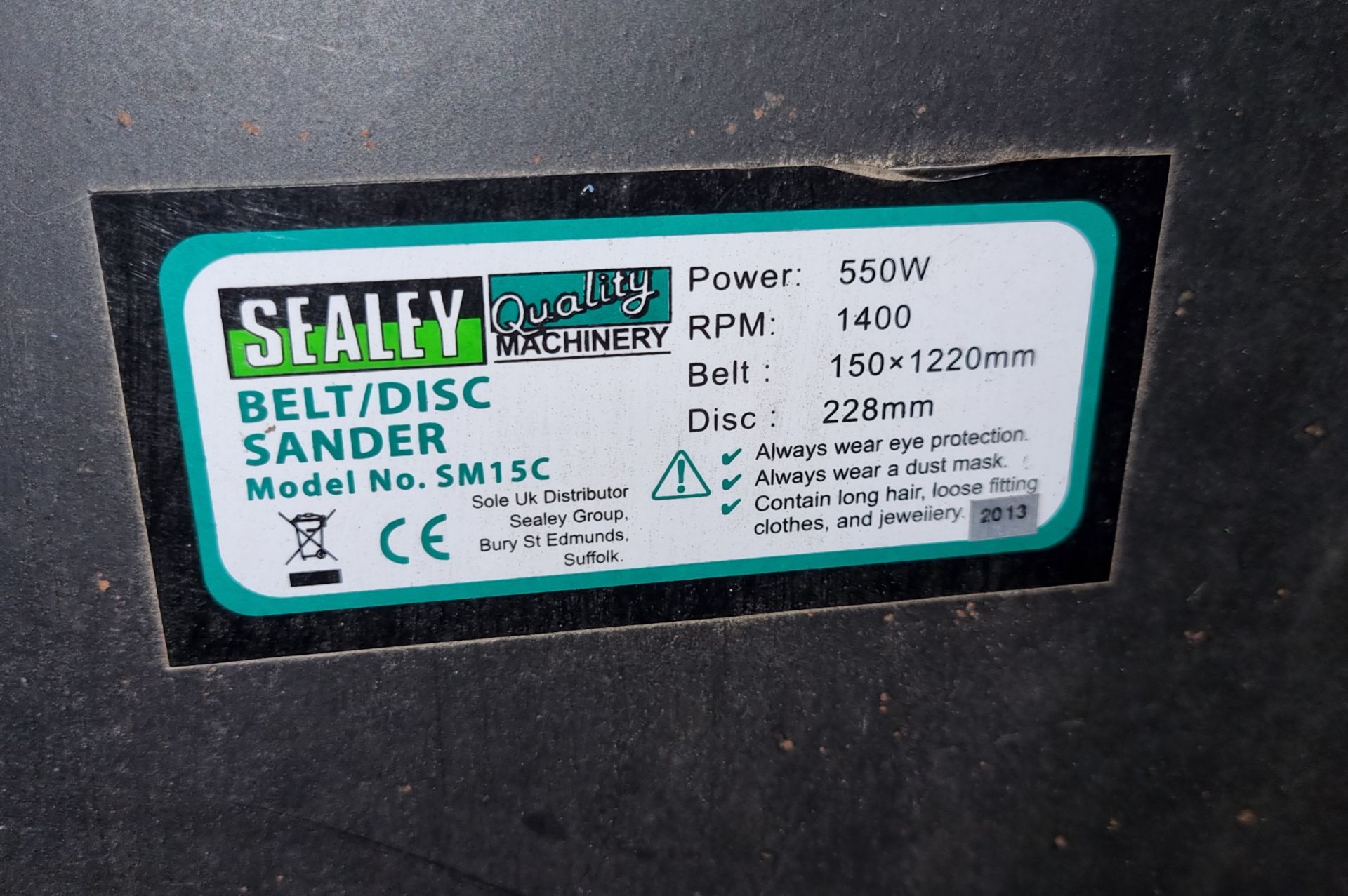 Sealey SM15C belt sander - Image 5 of 5