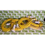 5x Higher Power 110V 16A extension cables - 10m