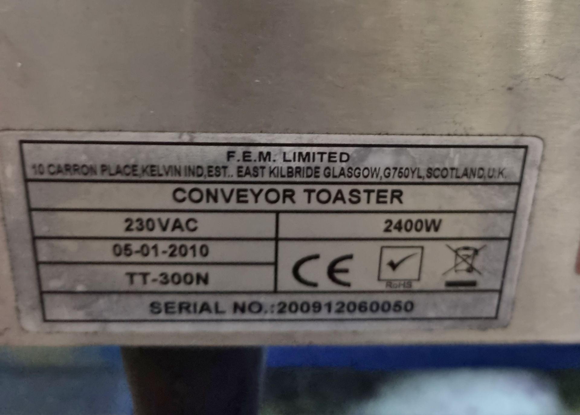Lockhart Riviera electric conveyor toaster - W 370 x D 420 x H 400mm - Image 4 of 4