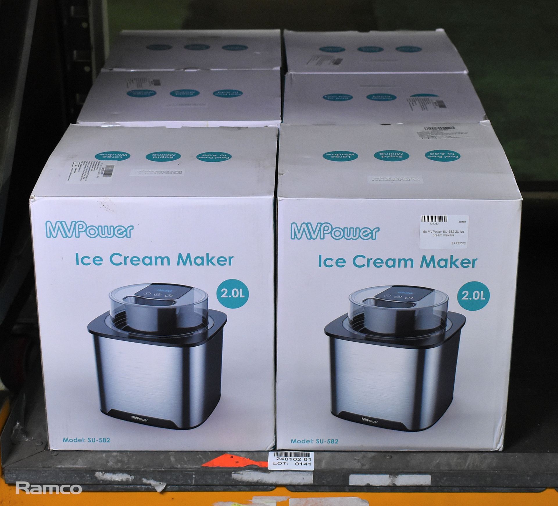 6x MVPower SU-582 2L ice cream makers - 220-240V - 2-Pin EU plug - Image 4 of 4