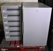 3x Leabank 6 drawer filing cabinets - W 470 x D 630 x H 1020mm