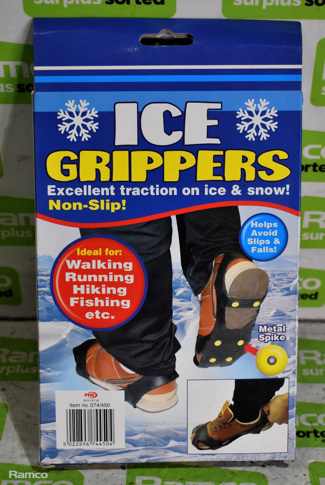 100x pairs of Ice Grippers metal shoe sole crampons - mixed sizes - Image 3 of 4