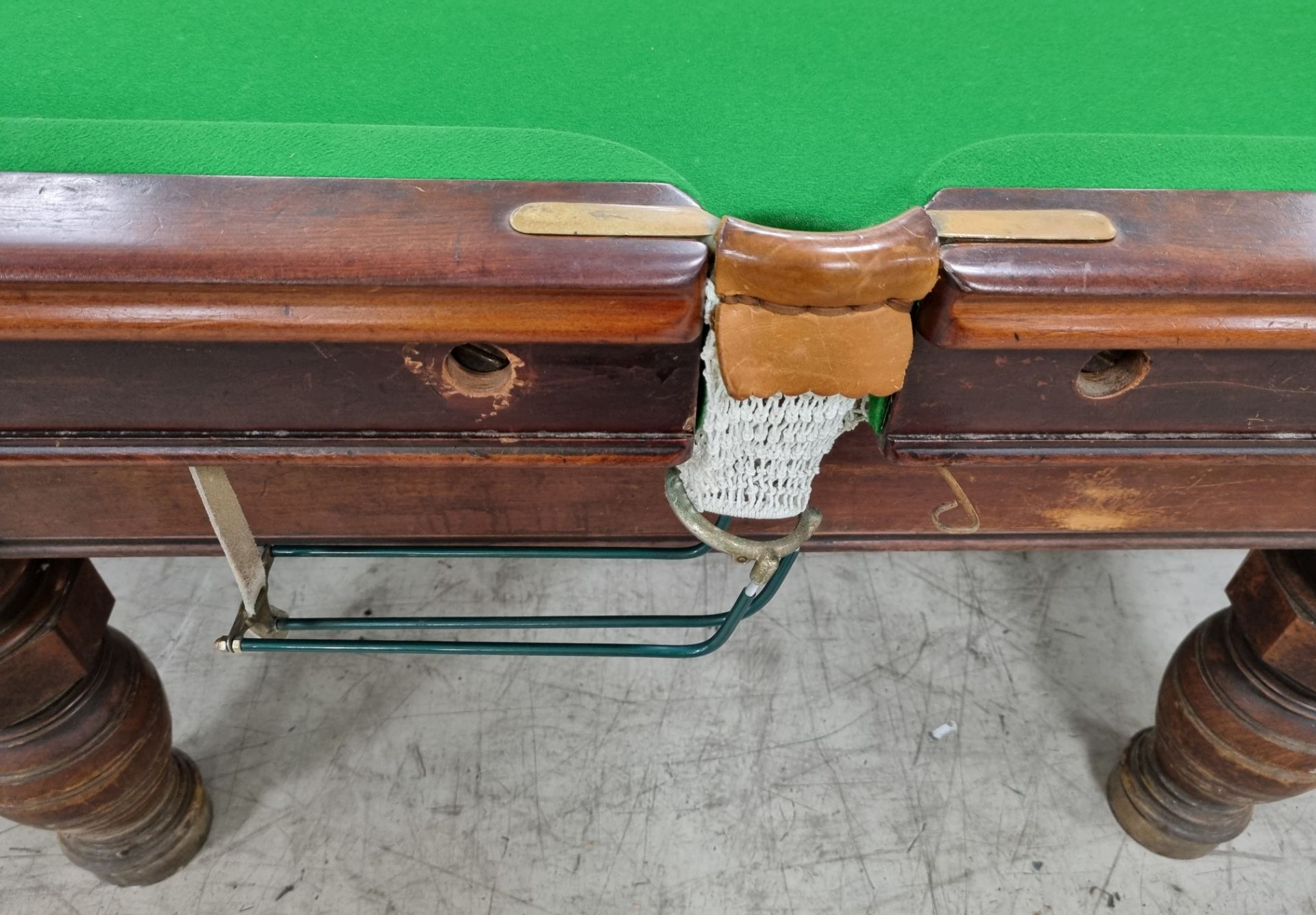 Orme & Sons Manchester 12ft snooker table with cues, cue rests, cover, and lighting - Image 7 of 25