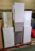 8x kitchen cabinets - mixed sizes and shapes - please note not all units have doors
