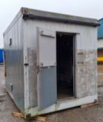 Metal container - single door on one end - L 13 x W 9 x H 9.5 ft - will require new lock
