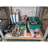 Workshop tools and equipment - backpack sprayer, planers, hammers, electric drill, electric sanders