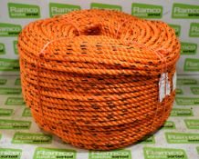 Orange nylon fibrous rope - approx 220m