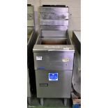 Pitco SG14 stainless steel single tank gas fryer - W 400 x D 950 x H 1170mm