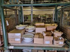 Catering Equipment - White large plates, side plate, saucers, bowls, dishes