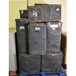 Assorted fibre flight cases - 4-way par boxes, single and twin source 4 boxes