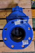 Blue 6" gate valve