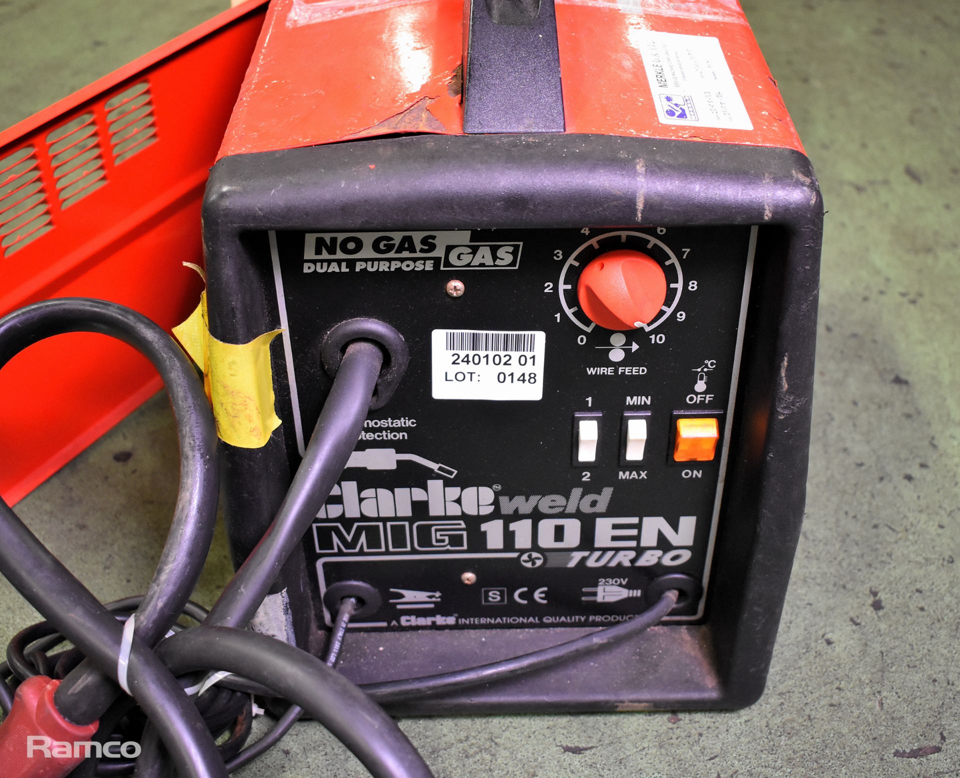 Clarke Weld 110EN Turbo mig welder - BROKEN HANDLE - Bild 2 aus 8