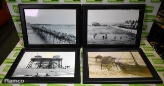 4x Skegness memorabilia photos - Skegness Pier - frame size: 13.5 x 10 inches