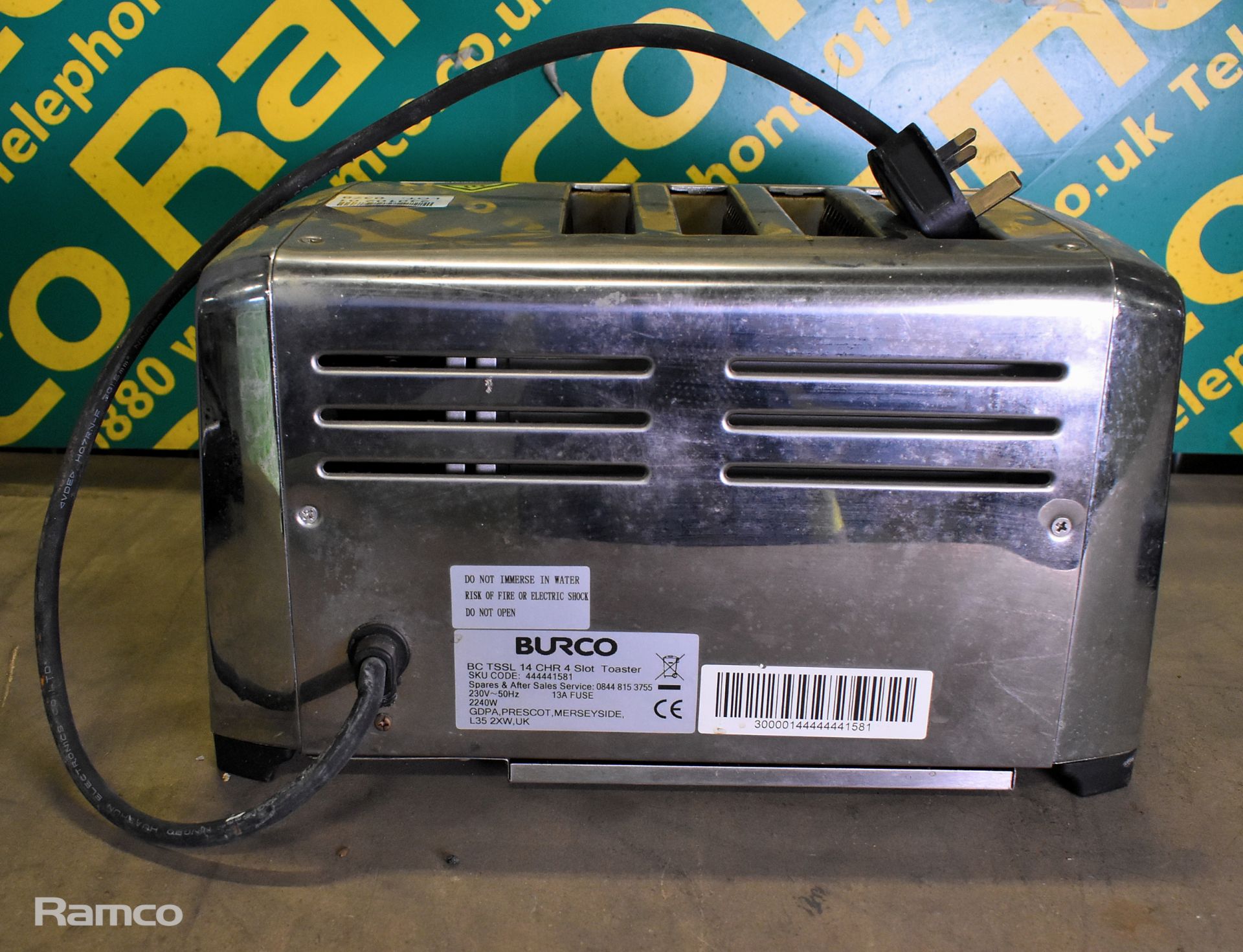 Burco BC TSSL 14 CHR 4 stainless steel 4 slot toaster - Image 4 of 5
