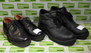 Solovair brown leather shoe - size 8, Chukka SBU02 safety boot - size 12 - black