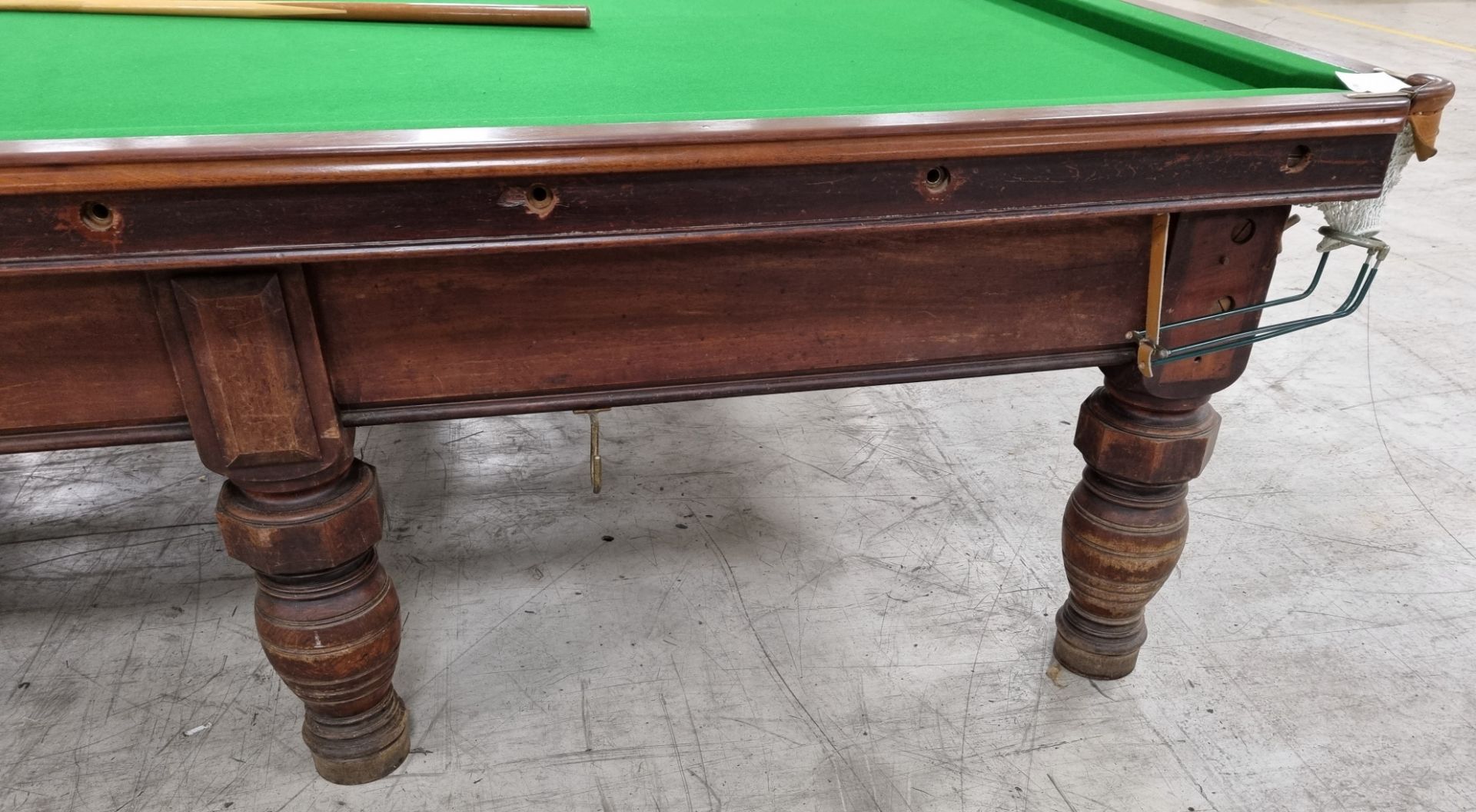 Orme & Sons Manchester 12ft snooker table with cues, cue rests, cover, and lighting - Image 8 of 25