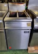 Falcon G3845 stainless steel twin well fryer - gas - W 450 x D 860 x H 1090mm