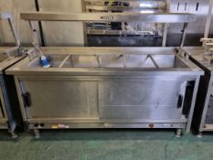 Victor bain-marie and hot cupboard unit - W 1900 x D 800 x H 1380mm