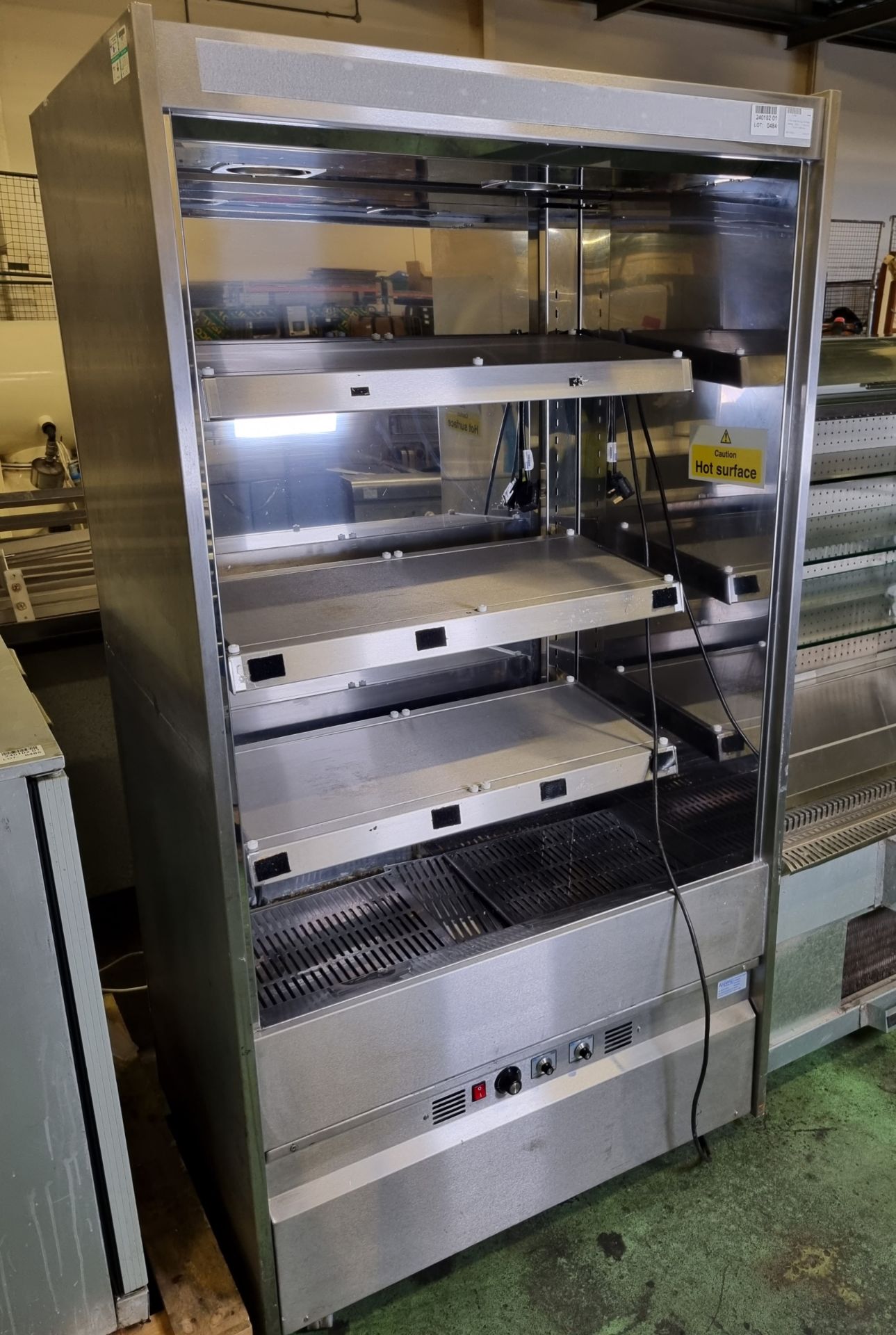 4 Tier Grab and go hot food display - 250V - L 1000 x W 720 x H 1860mm - Image 2 of 3