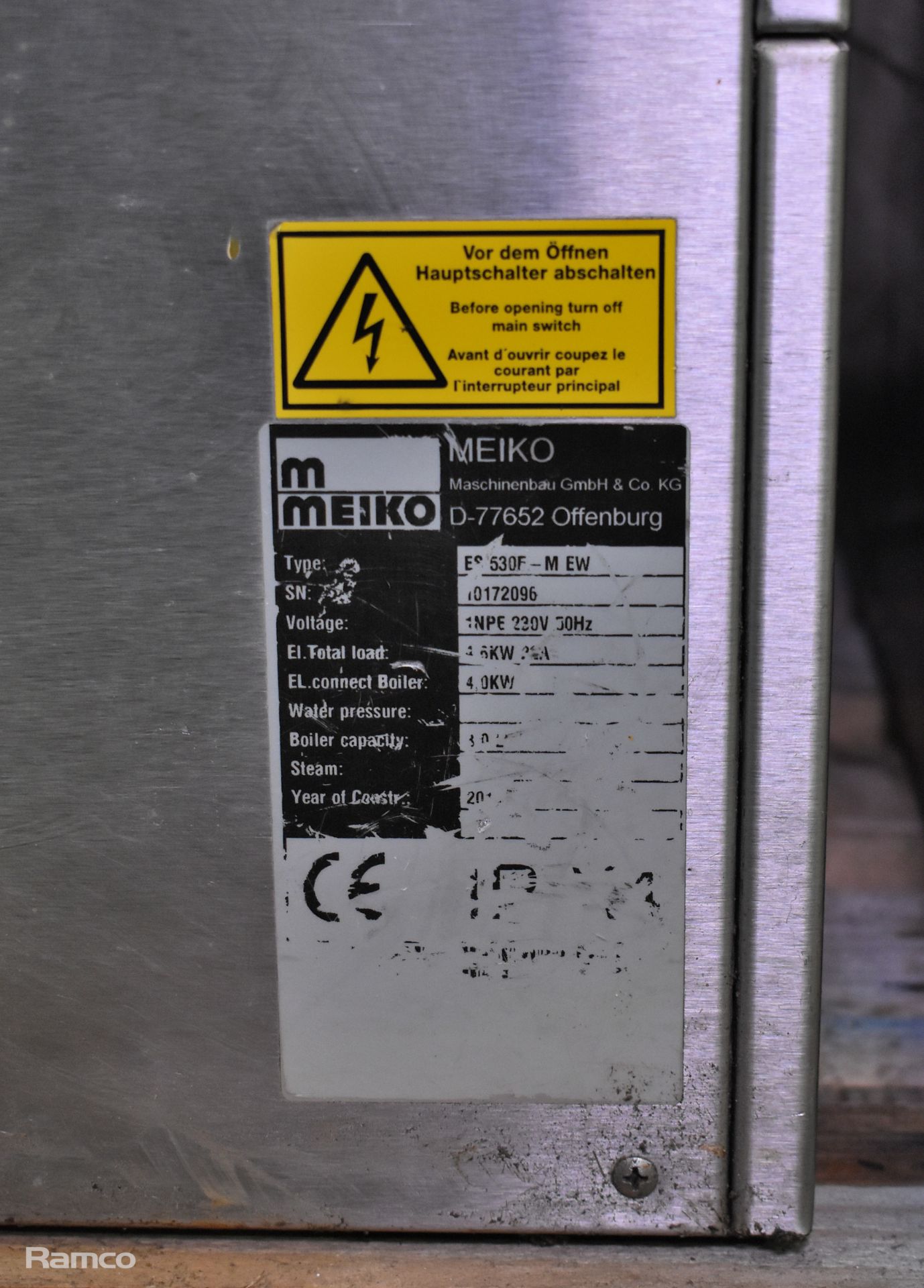 Meiko EcoStar 530F undercounter dishwasher - W 600 x D 600 x H 800mm - Bild 4 aus 6