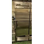 True T-19E stainless steel single door free stand fridge - W 640 x D 680 x H 2000mm