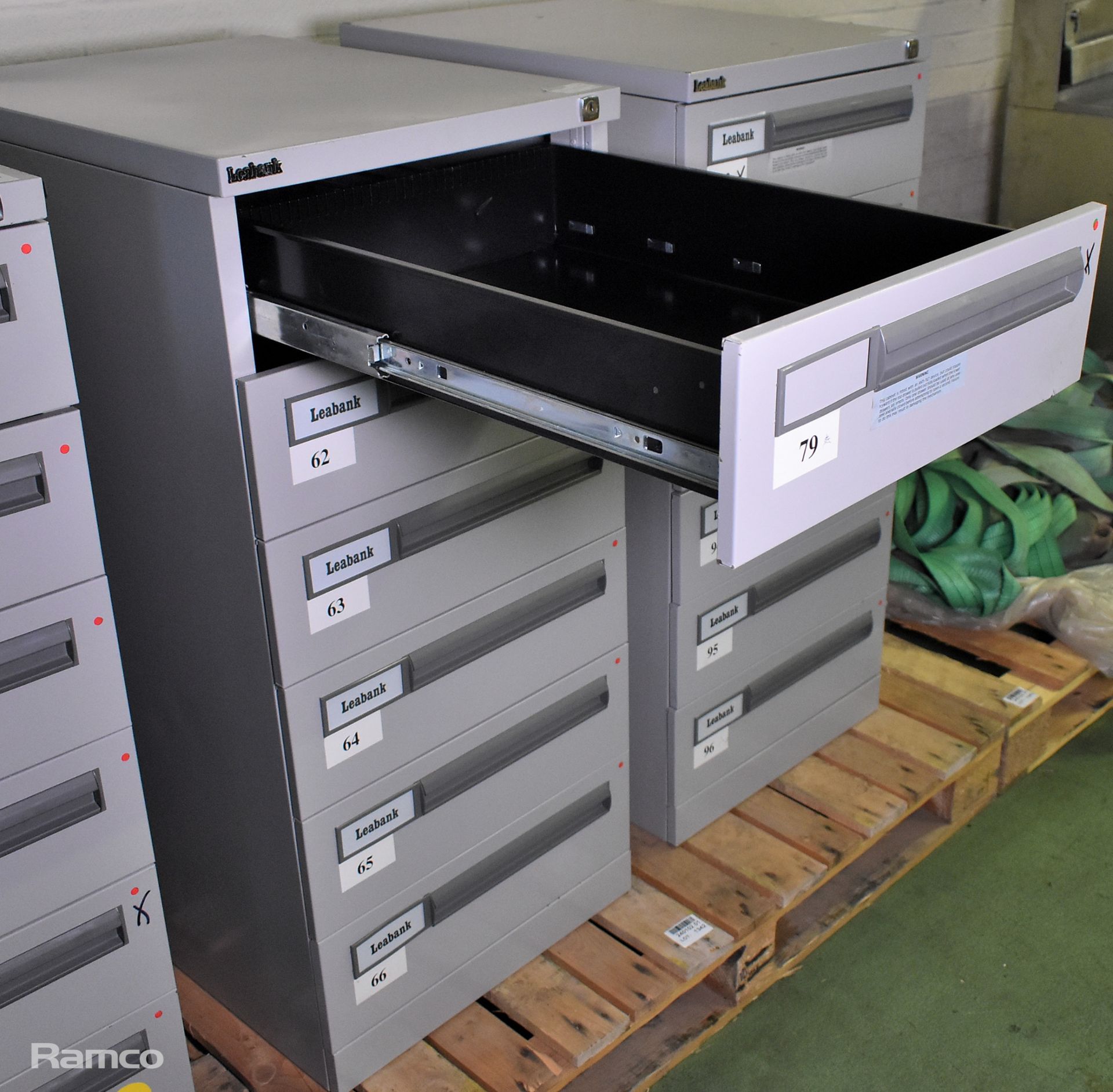 2x Leabank 6 drawer filing cabinets - W 470 x D 630 x H 1020mm - NO KEYS - Bild 5 aus 6