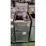 Pitco 35C+ stainless steel twin fryer - no baskets - gas - W 380 x D 840 x H 1180mm