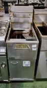 Pitco 35C+ stainless steel twin fryer - no baskets - gas - W 380 x D 840 x H 1180mm
