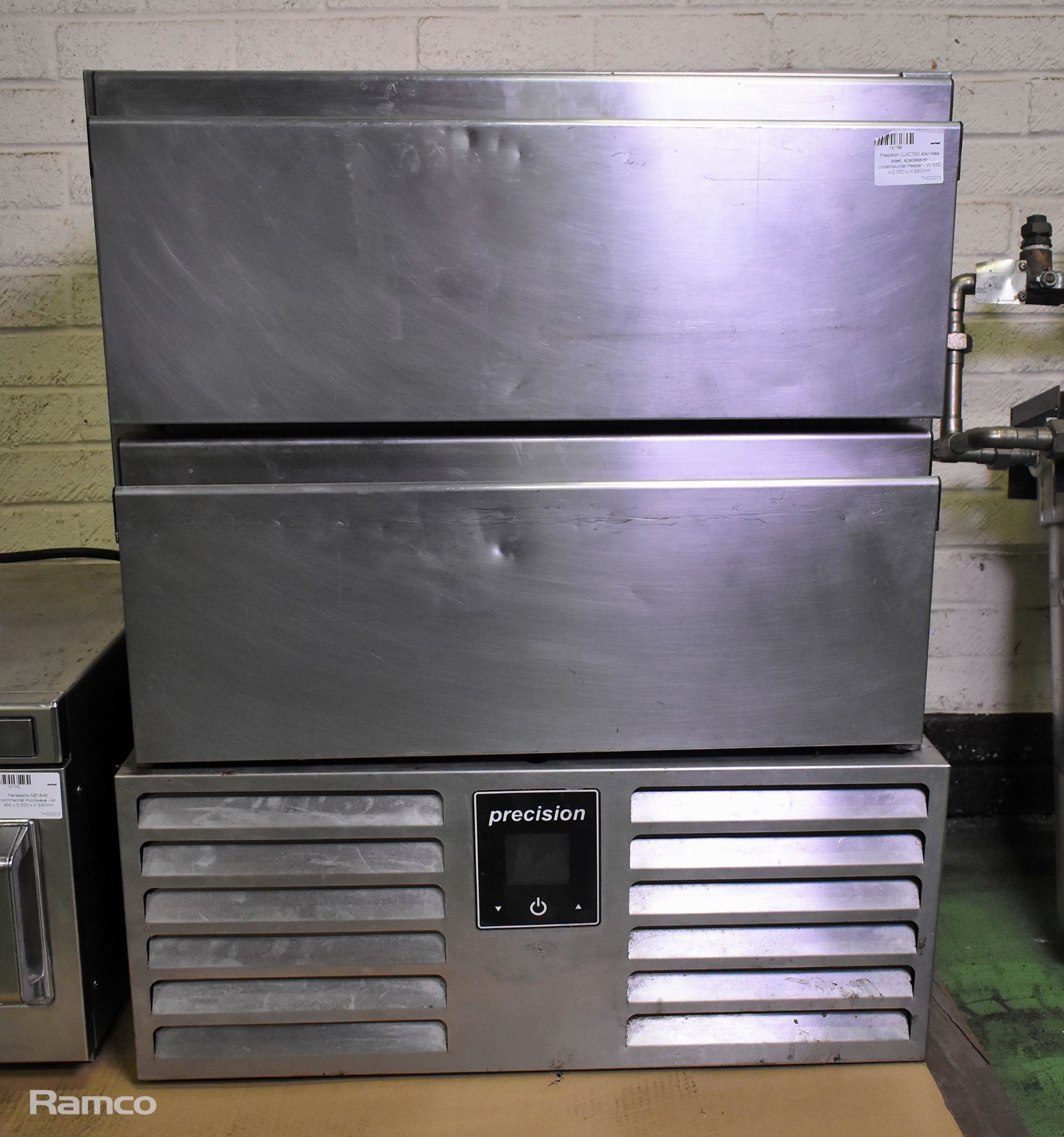 Precision LUIC150 stainless steel undercounter freezer - W 650 x D 550 x H 850mm - Bild 2 aus 6