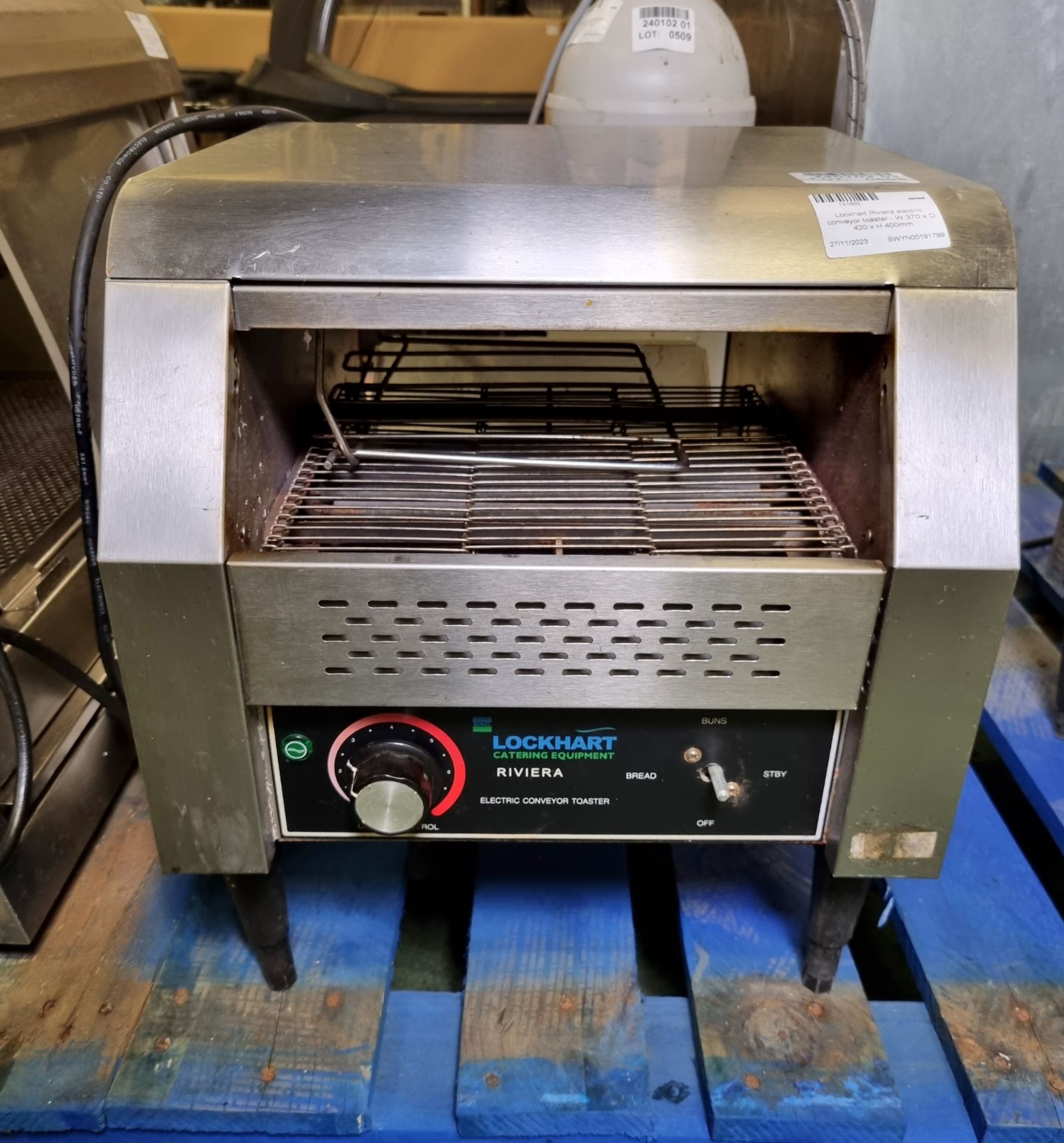 Lockhart Riviera electric conveyor toaster - W 370 x D 420 x H 400mm