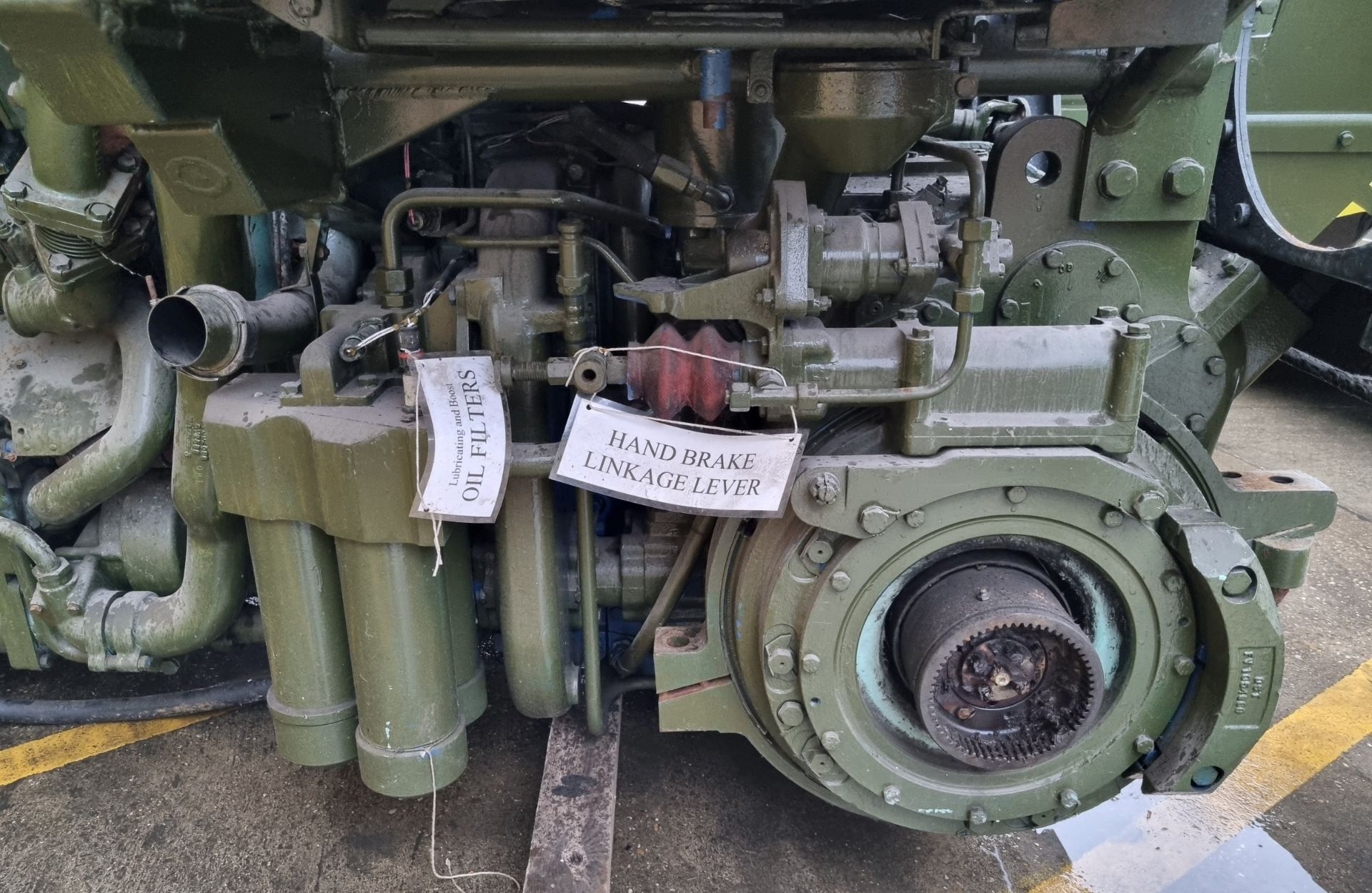 Challenger 2 tank engine Rolls Royce CV12 26 litre twin turbo diesel engine and transmission - Image 13 of 21