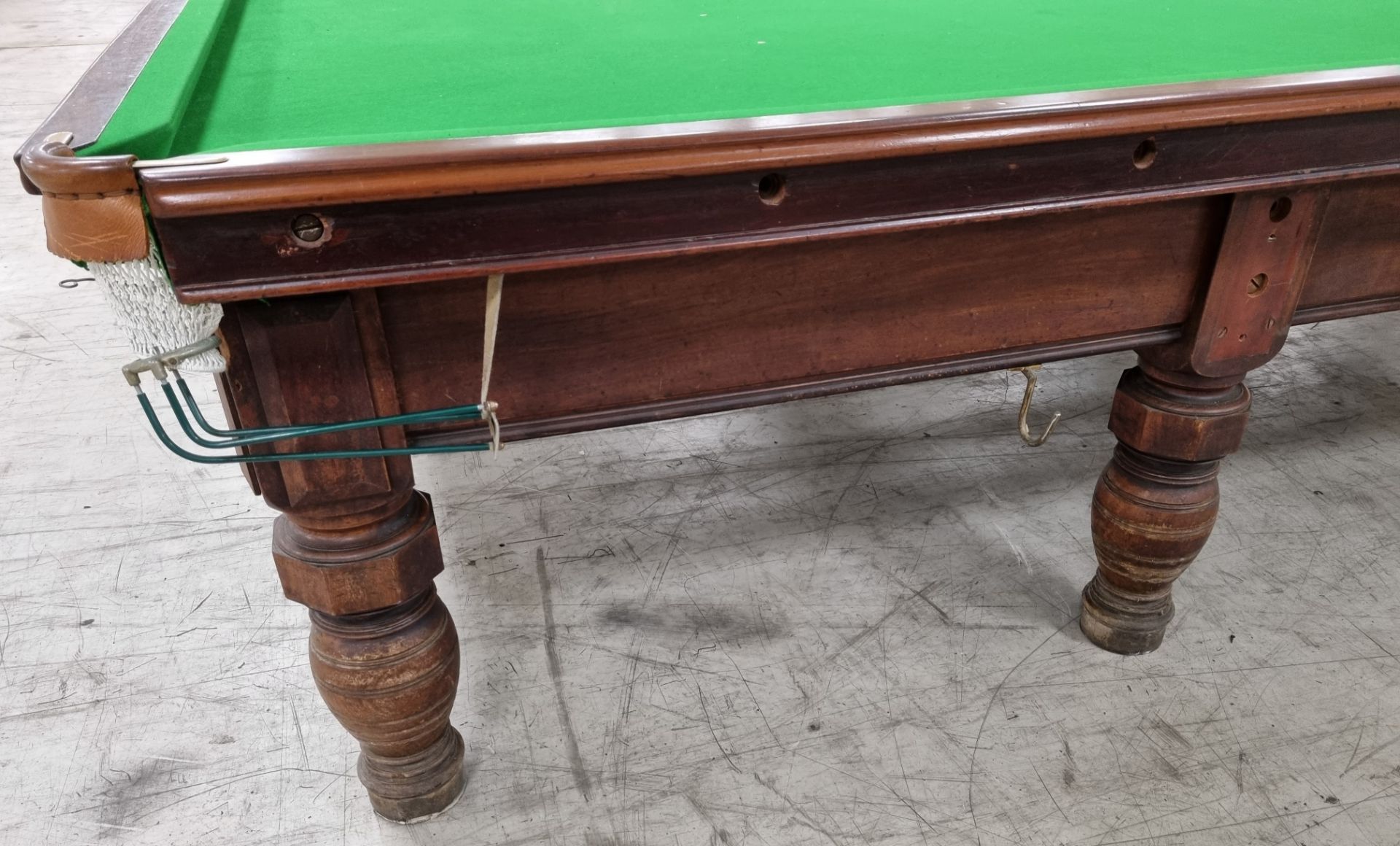 Orme & Sons Manchester 12ft snooker table with cues, cue rests, cover, and lighting - Image 6 of 25