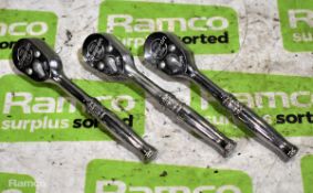 3x Snap-On T936FOD 1/4 inch ratchets