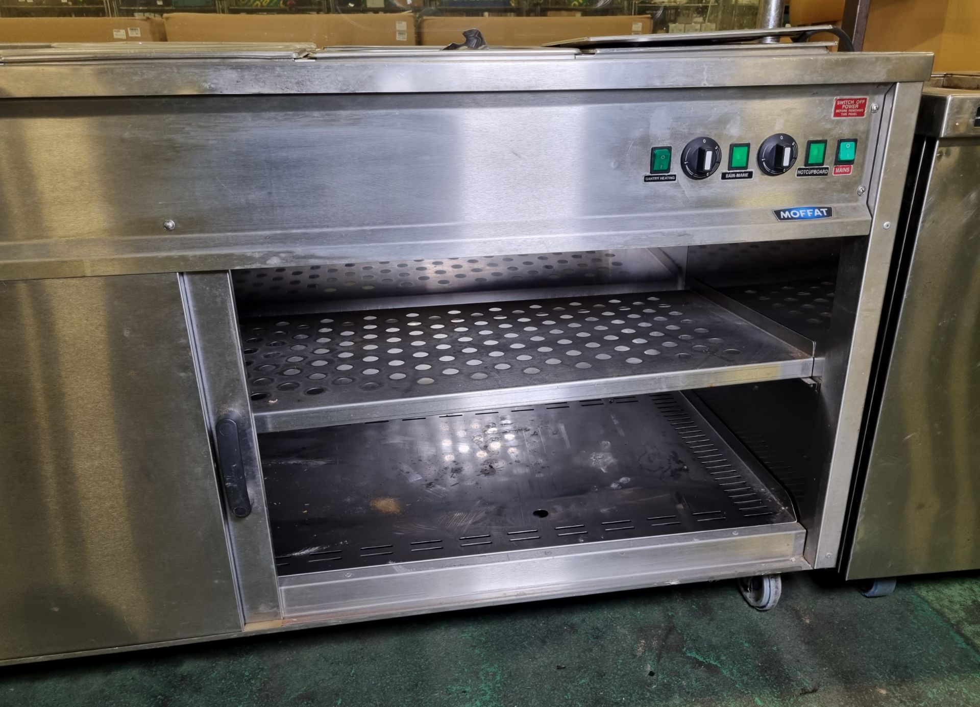 Moffat 5U3 serve over hot cupboard and bain marie unit - W 1800 x D 700 x H 1320mm - Bild 5 aus 6