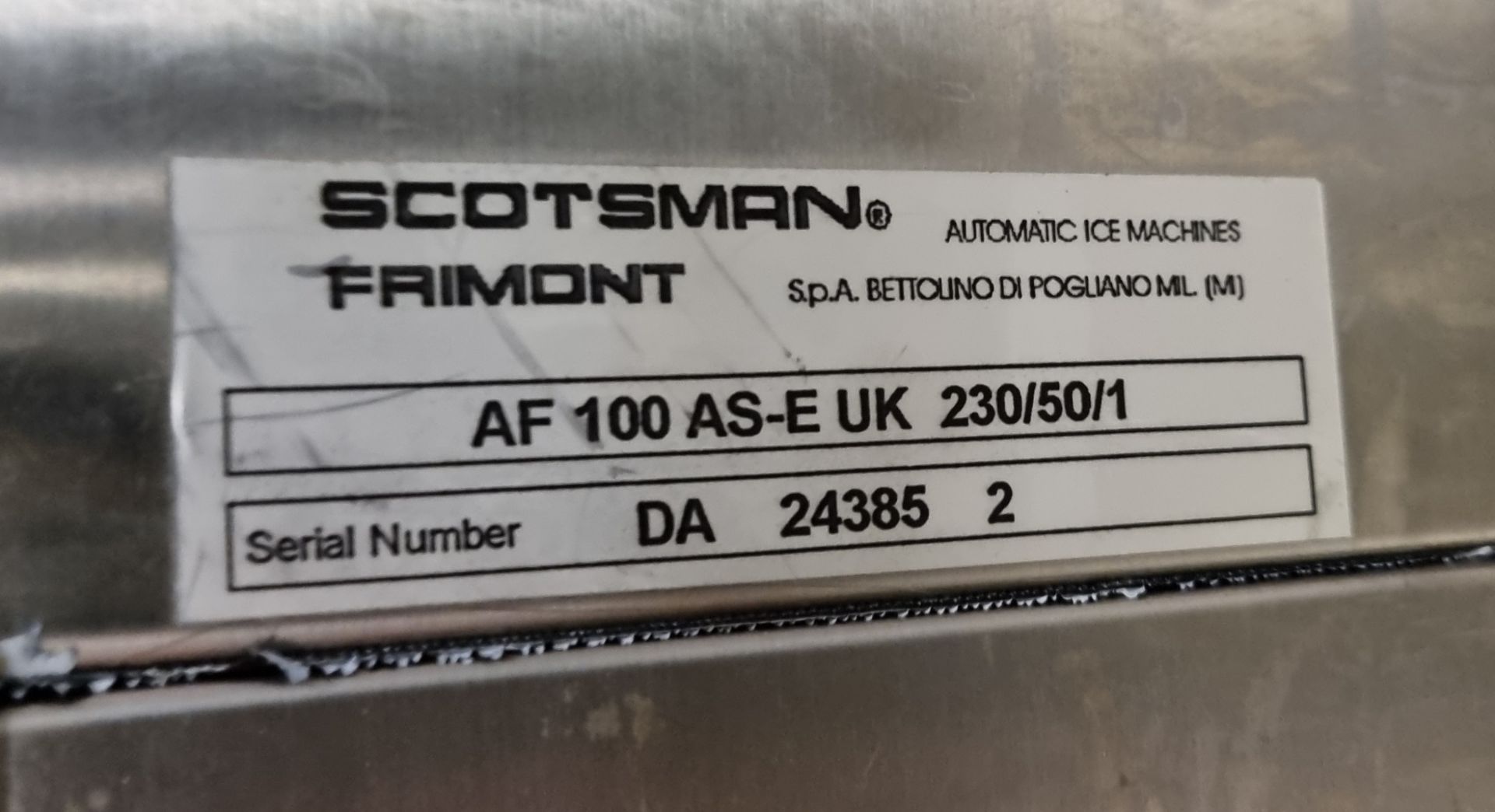 Scotsman AF-100 ice making machine - W 600 x D 600 x H 1100mm - Bild 4 aus 4