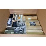 Office stationery supplies - black document cases, plastic folders, wall sign holders