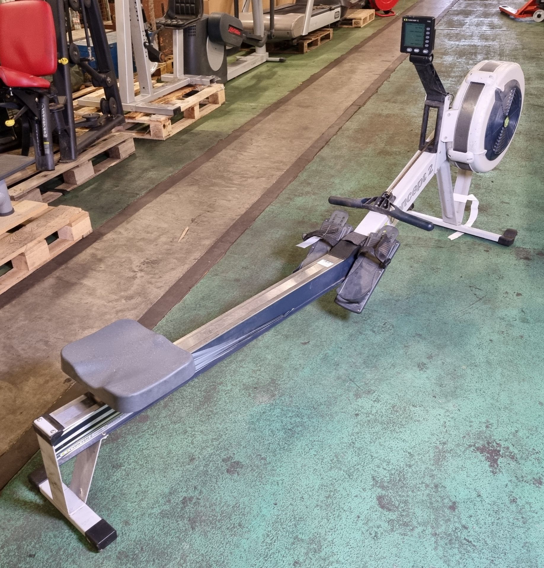 Concept 2 indoor rowing machine with PM5 console - L 2440 x W 610 x H 1060mm