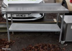 Stainless steel worktop - W 1500 x D 600 x H 900mm