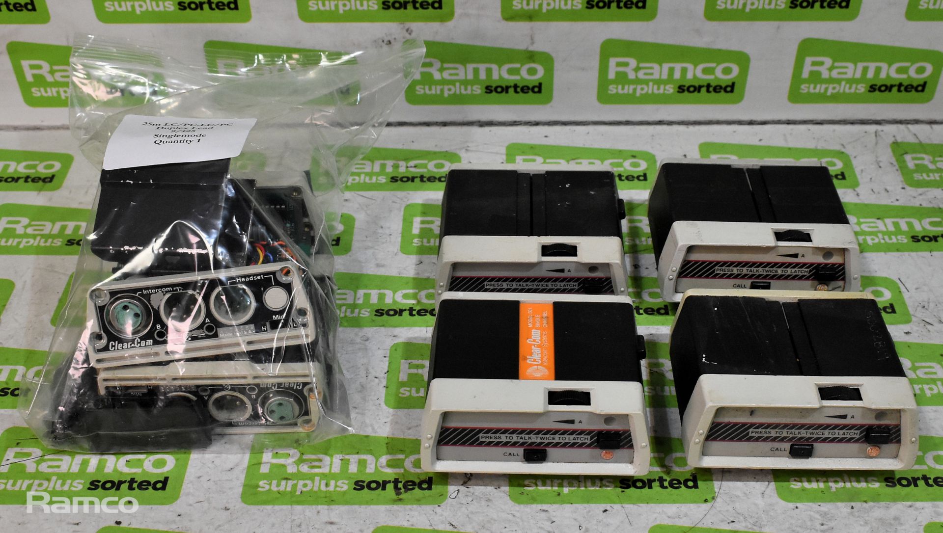 4x ClearCom RS501 single channel beltpacks with some spare parts