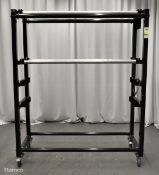 8 way meat rack lighting trolley for 59in bars - L 1600 x W 600 x H 1950mm