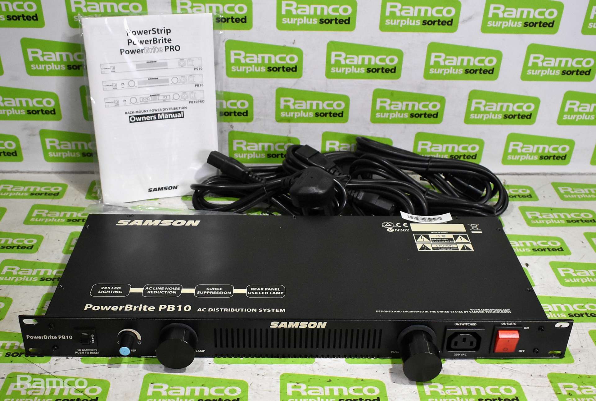 Samson Rackmount Samson PB10 powerbrite 19 inch rack mount mains power conditioner with ...