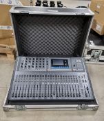 Soundcraft Si Impact 32 channel digital mixing desk, in flight case fitted with MADI/USB cat5 card