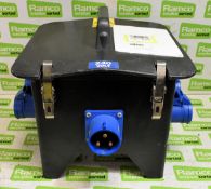 Distro 32amp inlet to 4 x 16amp outlet RCBO