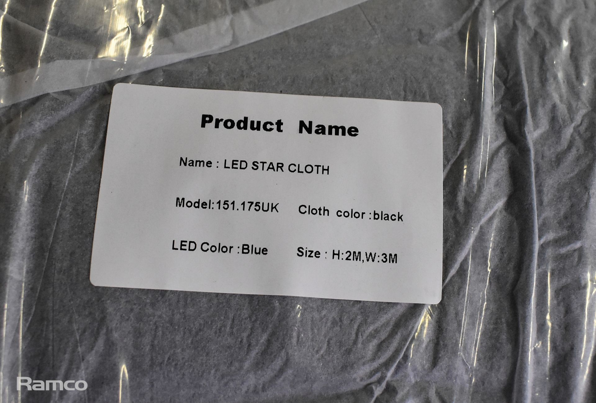 QTX LED starclock black with 96 blue LEDs - 3m x 2m - Image 10 of 13