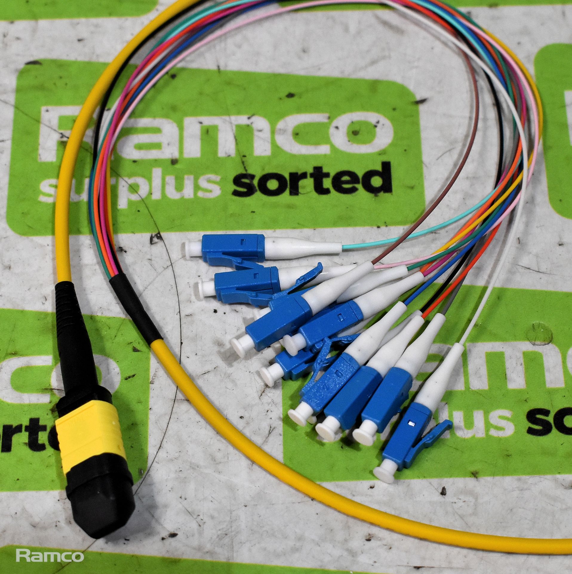 3x MPO-LC Single Mode Fibre breakout sub assemblies - 12 ways of OS2 fibre - length: 500mm - Image 3 of 3