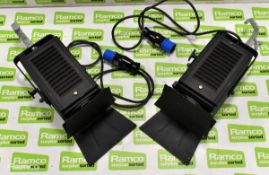 2x Spotlight Combi PC 500W/650W with barn doors, filter frame and 16A plug