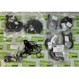 HME ClearCom HME 4-pin MD plug to XLR4 plug; HME HS4-3 (306G096-1 Rev C) headset and antenna for HME