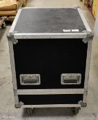 11U rack flight case with lift off lid - case dimensions: L 660 x W 600 x H 800mm