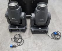 2x Martin MAC 700 Wash moving heads in flight case with Omega brackets, bonds and 16A plugs