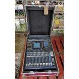 Yamaha DM1000 digital mixer with meter bridge in flight case